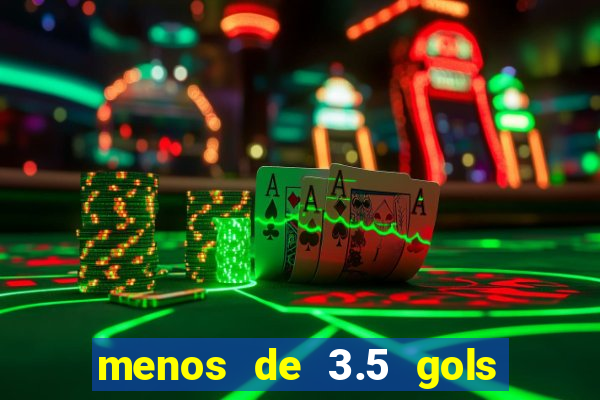 menos de 3.5 gols o que significa